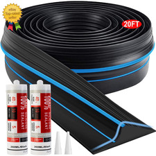 Universal Garage Door Threshold Seal Strip 20FT Kit, Bottom Waterproof Rubber We picture