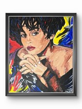 DBSG Original 16x20 Whitney Houston Bold Portrait Pop Art Music Icon Painting picture