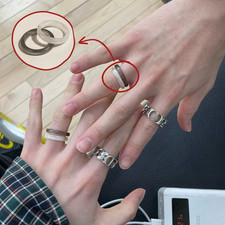 2pc Transparent Multicolor Rings Stray Kids Hyunlix Acrylic Ring Set Size 6.5 US picture
