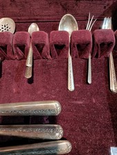 1937 Towle sterling siver flatware 58 pieces Ramblin Rose plus box picture