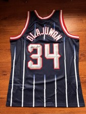 Hakeem Olajuwon Autographed Signed Jersey Mitchell & Ness Fanatics COA picture