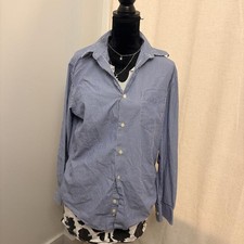 Merona Women's Blue and White Shirt picture
