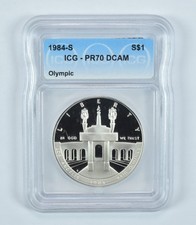 1984-S Olympics Commemorative Silver Dollar PR70 DCAM ICG picture