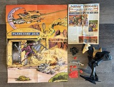 1986 Mattel Bravestarr Lot • Skull Walker Kerium Nugs Weapon Poster Newspaper picture