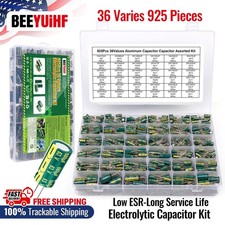 BEEYUIHF 925Pcs 36Values Aluminum Electrolytic Capacitor Assortment Kit picture