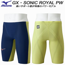 Mizuno Men Swimsuit Size S GX SONIC ROYAL PW N2MBD001 Navy Yellow JPN WA picture