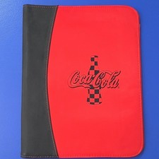 Coca-Cola Red Black Checkered Bottle Logo Advertising Folder Organizer picture