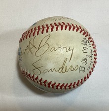 BARRY SANDERS BILL WALSH KEN GRIFFEY ARTHUR ASHE TATUM AUTOGRAPH BASEBALL AUTO picture