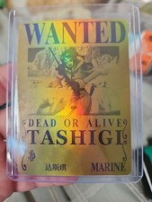One Piece Tashigi Foil Holographic Wanted Dead or Alive Trading Card picture