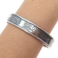SHAWN KILLINGER & MILOR Sterling Silver Vintage Hear My Soul Speak Bracelet 6.5