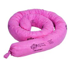 Pig Ha1010 Sorbent Sock, 18 Gal, 5 In X 10 Ft, Acids, Bases, Unknowns, Pink, 2 picture