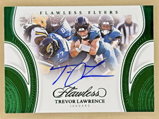 2025 Flawless Trevor Lawrence FLAWLESS FLYERS Emerald on-card auto 1/5 Jaguars picture