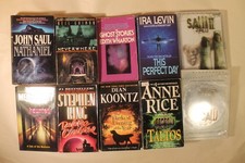 Lot of 10 Horror Novels & DVD's - Anne Rice, John Saul, Neil Gaiman, Koontz picture