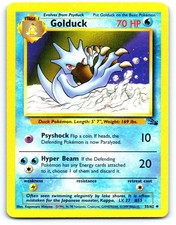 Golduck 35/62 Uncommon Fossil Pokemon Unlimited Moderately Played picture