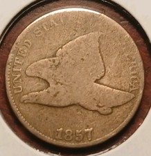 1857 Flying Eagle Cent AG+ #01 picture