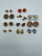 Vintage Signed Clip On Earring Bundle Unser-Trifari-Coro-La Rel-Art picture