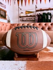Wilson GST Game-Used Leather Football- NFHS Full Size- Made in USA picture