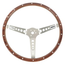 Steering Wheel Retro Mustang 3-Spoke Wood 15