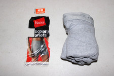 Hanes 1 Pair Gray Boxer Briefs Underwear Size: MED (32-34) RN 15763  picture