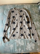 SGR Gray Long Sleeve Henley with White Stars Men’s Large picture