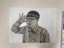 Kim Jong Un Glasses – Contemporary Street Art Framed 30x40cm – Exhibited at LAB picture