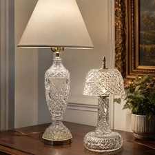 ✨ Vintage Cut Crystal Lamp Bundle – 2 Beautiful Lamps ✨ picture