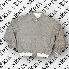 VTG Designer Sulka Italy Houndstooth Wool Cashmere Reversible Jacket Size L RARE picture