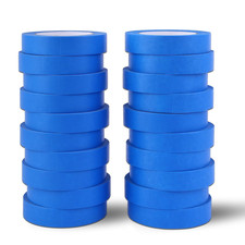 EFOK 20 Rolls Blue Painters Tape 1 inch Wide Bulk Paint Masking Tape 55 Yds picture
