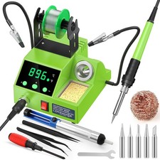 Soldering Station, 100W Digital Display Soldering Iron Station Kit with 2 Hel picture
