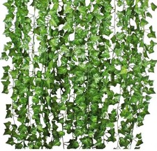 12 Pack 84 Feet Fake Ivy Leaves Artificial Garland Greenery Hanging Plant Decor picture