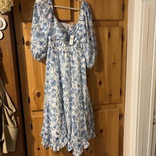 Anthropologie HUTCH -1X -half  puff Sleeve Sweetheart Peasant Plus Dress-NWT  picture