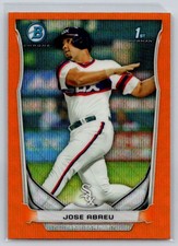 Jose Abreu 2014 Topps Bowman Chrome Refractor #BCP17 RC Chicago White Sox Card picture