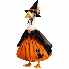 Halloween Porch Goose Outfit 23“ Porch Goose Clothes for Holiday Pumpkin Dress picture