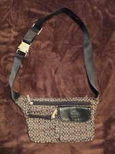 Coach Signature Canvas and Leather Belt Bag Fanny Pack Brown picture