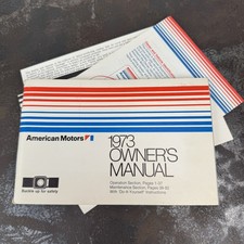 Vtg 1973 American Motors AMC Car Owner's Manual & Papers picture