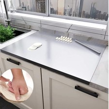 304 Stainless Steel Chopping Board Large with Lip Non Slip for Kitchen Counter picture