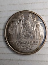 1970s History of Britain 92.5% Silver 1661 Coronation Charles II 1.19oz ASW picture