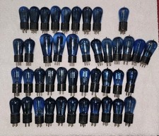 Large Lot Of 43 Vintage Arcturus Blue Tubes 26 28 40 48 180  picture