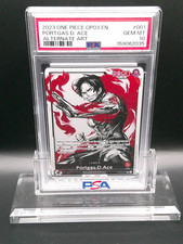 2023 One Piece OP03-001 Portgas D. Ace Alt Art Leader English PSA 10 picture