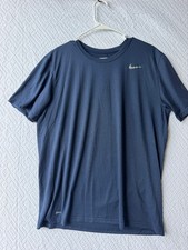 Nike Dri-FIT Men’s Navy Blue Short Sleeve Swoosh T-Shirt Size L picture