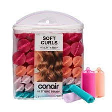 Conair Heatless Curls Hair Rollers 48 Count Assorted Snap Closure Heatless picture