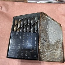 VINTAGE Whitman & Barnes 29pc Drill Bit Set - UNUSED NOS Barn Find - 1950s USA picture