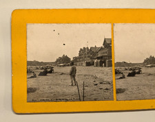 France S.I.P. Stereoview Photo Vimerolle Wimereux Beach Huts picture