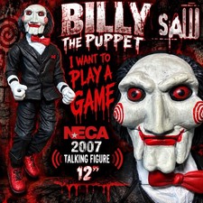 NECA 2007 SAW Billy Puppet 12” Talking Figure. Jigsaw Horror. No Tricycle. WORKS picture