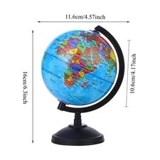 WORLD GLOBE EARTH Map Rotating Geography Ocean Classroom Learning Desktop 6 picture