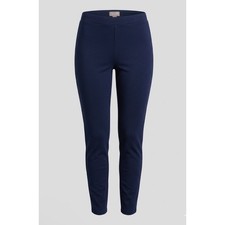 Chicos Fabulously Slimming Navy Blue Pull On Slim Leg Pants Size 2 Medium Large picture