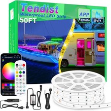 50FT Boat Lights LED Waterproof, 12V Marine 50FT/15M, RGB (Red, Green, Blue) picture
