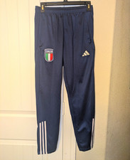 Adidas Italy 2023/2024 Soccer Track Pants Joggers Navy Blue Medium  picture