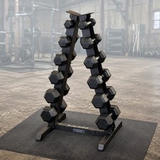 Body-Solid 5-30 lb. Rubber Dumbbell Package with Rack picture
