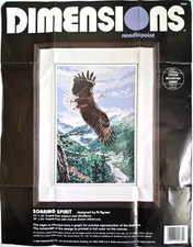 Dimensions Soaring Spirit Bald Eagle Needlepoint Kit #2435 New 1995 12